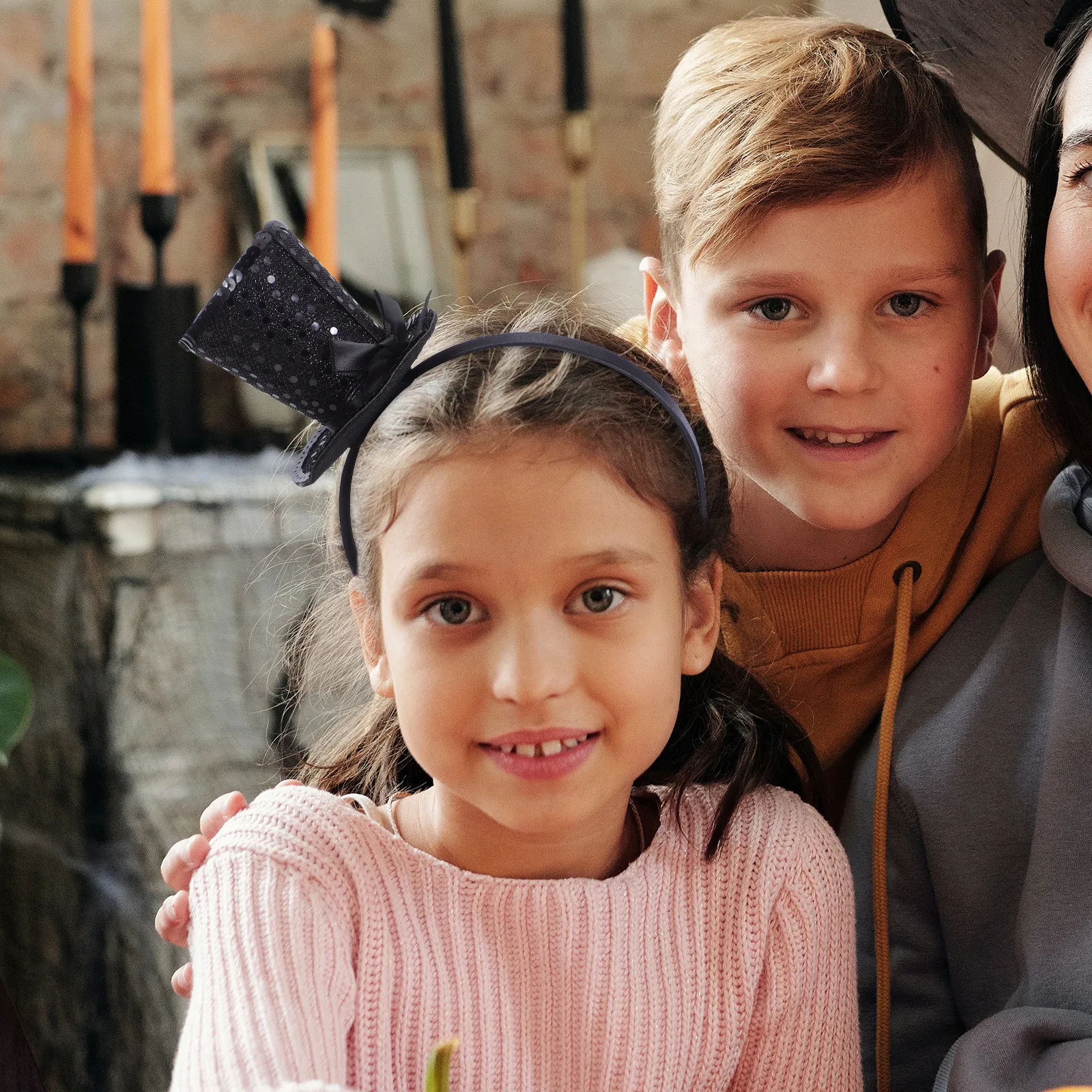 

2 шт. праздничные блестящие повязки на голову в виде цилиндров с пайетками, мини-повязки для волос для женщин и девочек, для праздников, карнавалов, Нового года и новогодних вечеринок