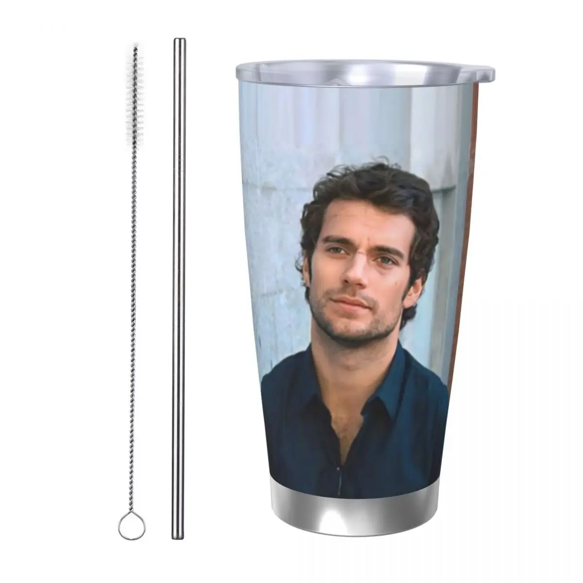 Henry-Cavill 20oz Cup Large Capacity Car Mug Leak-proof Juice Coffee Cup Food Grade