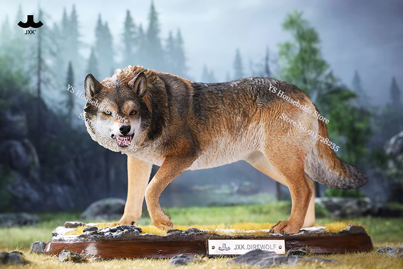 JXK JXK242 1/6 Scale Direwolf Figurine Resin Simulation Fierce Animal Model Toys Home Decoration Gift For 12