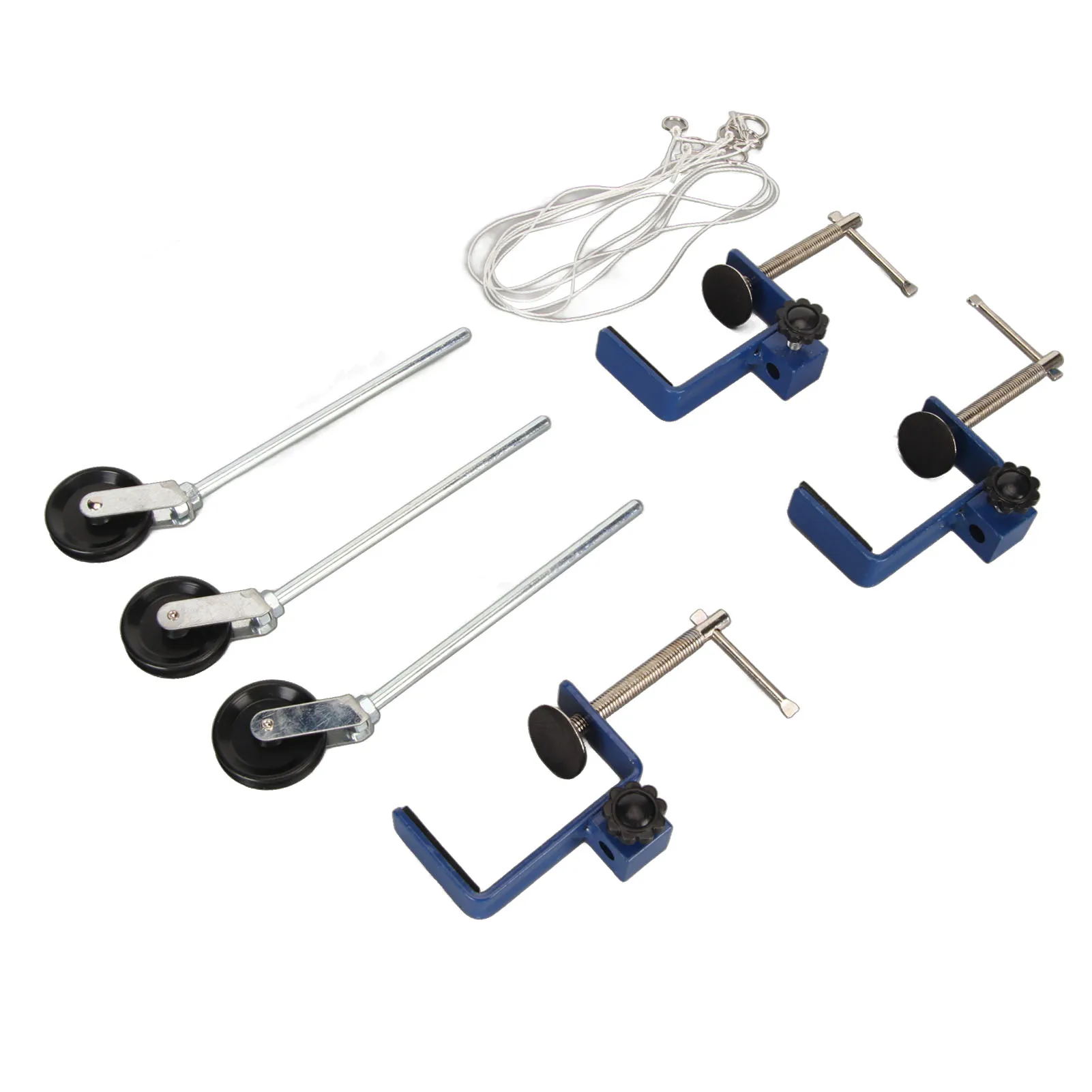 Table Mounting Clamp Reinforced Metal Plastic Pulley Multi Purpose Metal Bench Clamp for Physics Teaching Laboratory