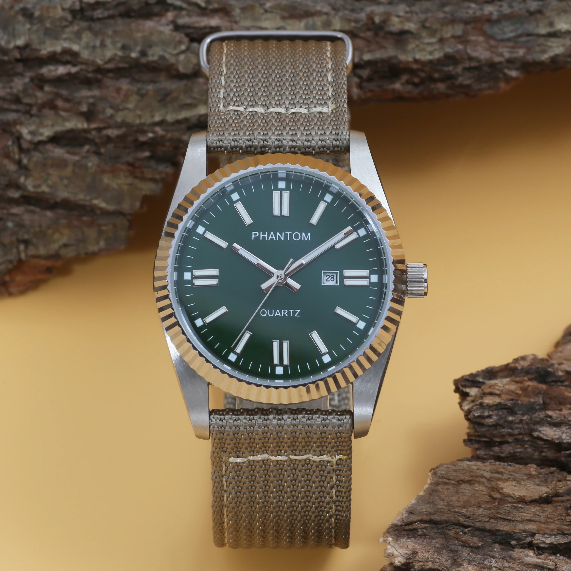 Fluted Bezel Watch Vintage Collector Timepiece Gift for Gentlemen Wholesale Drop Shipping Factory Supply