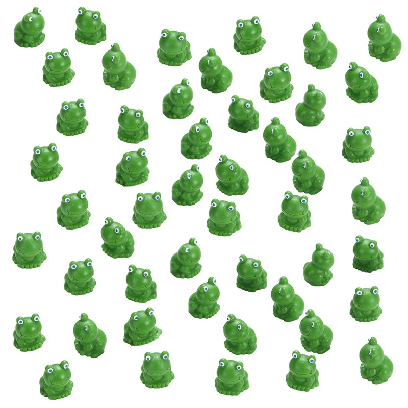 100 Piece Mini Frog Garden Decor Home Decor Resin Tiny Plastic Frogs Fairy Garden Decor