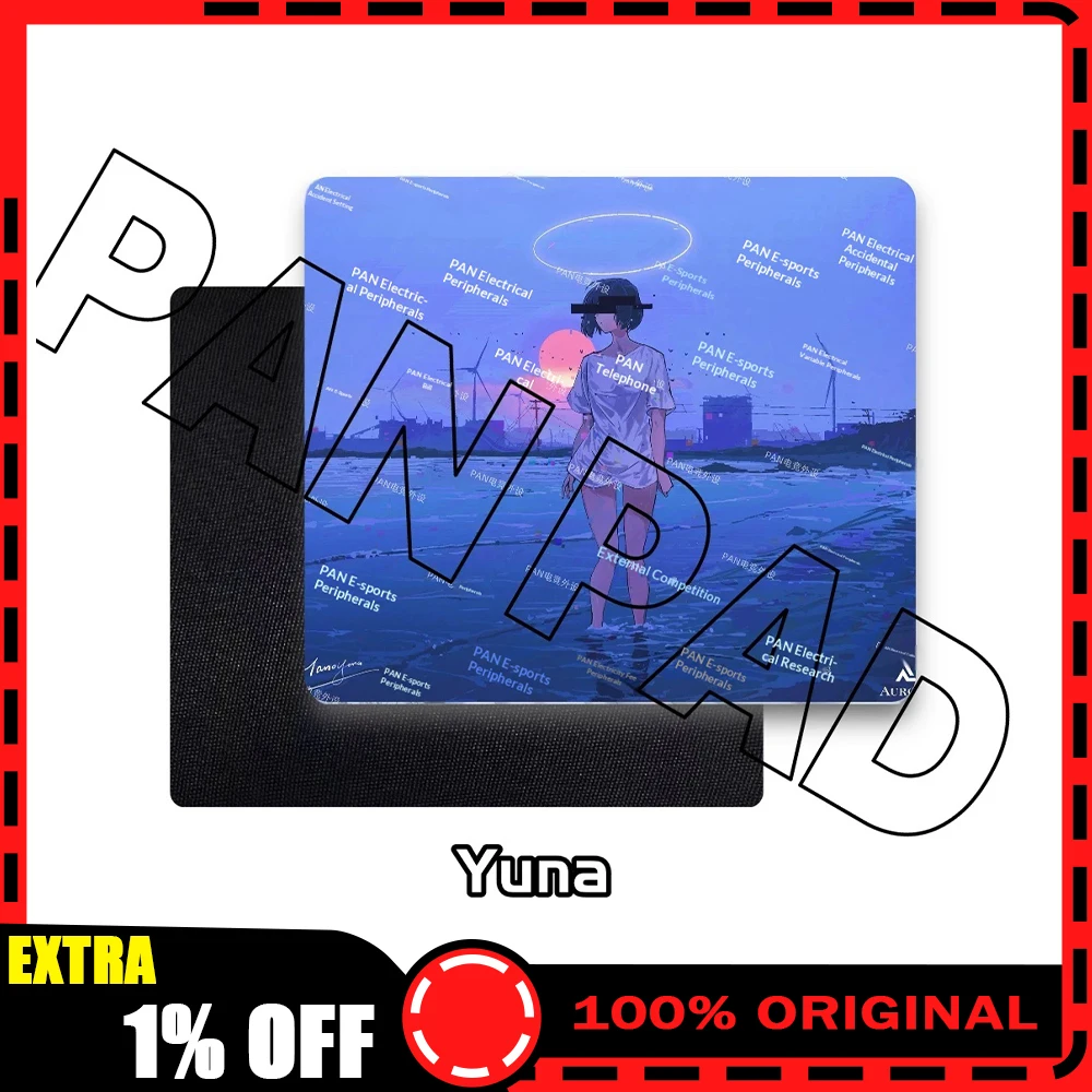 PAN Esports Aurora Yuna Glass Gaming Mousepad FPS Both Speed And Smooth Mouse Pad For VALORANT TTK CSGO PC Accessories For Gifts