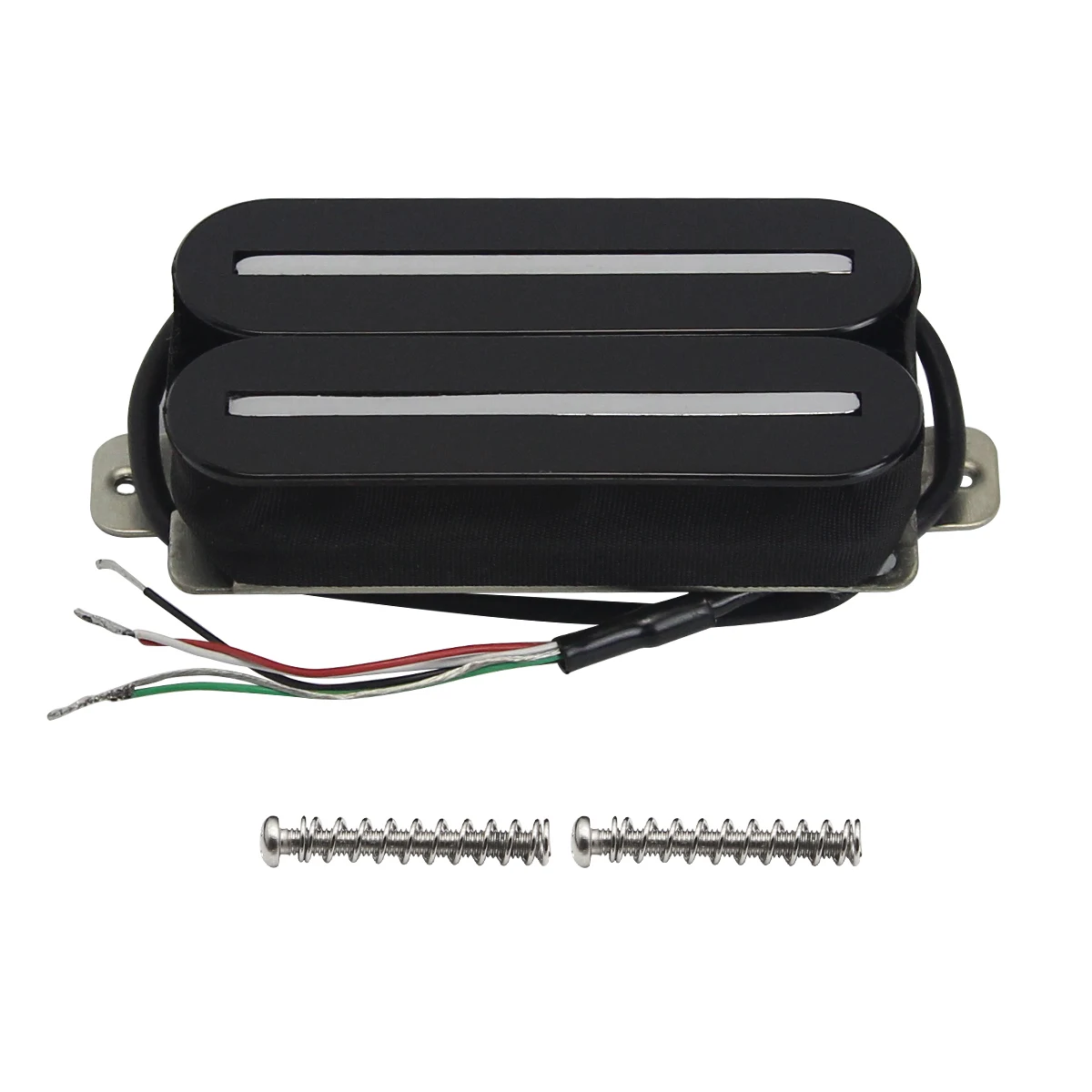 FLEOR Black Hot Dual Rails Humbucker Pickup Electric Guitar Bridge Pickup High Output Ceramic Magnet Guitar Parts