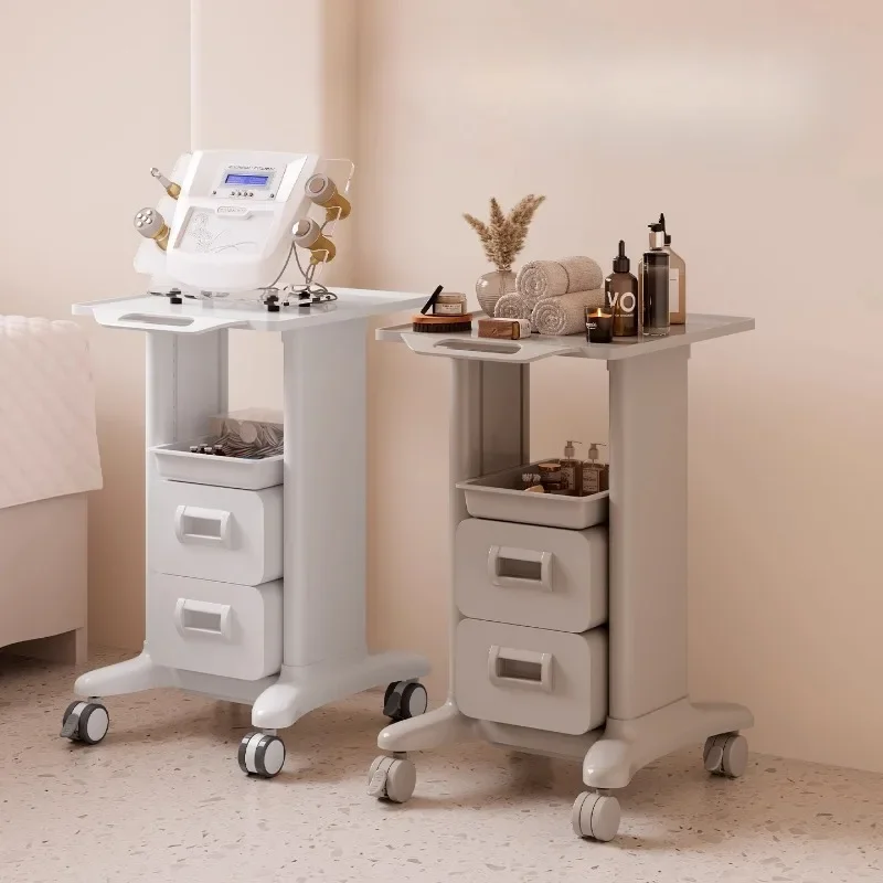 Heavy-Duty Beauty Salon Rolling Cart, Multi-Tier Mobile Skincare Trolley with Drawer, Cosmetic Tool Storage Organizer