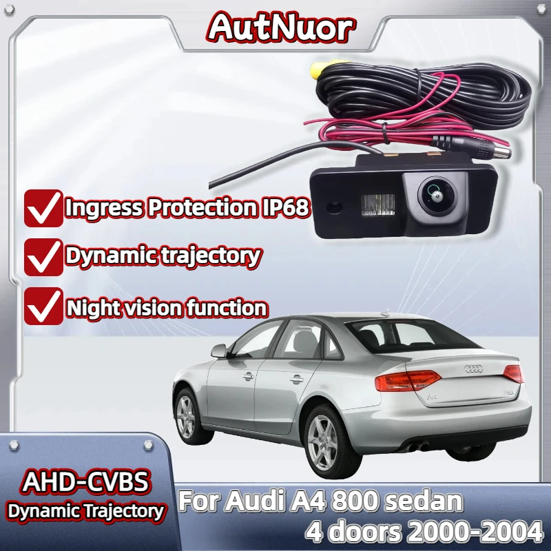 HD Fisheye Reverse Camera For Audi A4 800 Sedan 4Doors 2000-2004 Night Vision Rear View Backup Parking Camera CCDBackup Parking