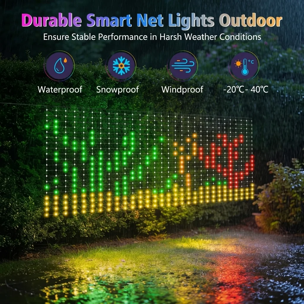 USB Smart Fairy String Lights 600LED RGB Color Changing Segment Music Voice Control Waterproof Decorative Garland Light 3M