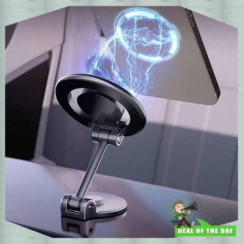 

24-Hour Delivery Magsafe Magnetic Folding Car Phone Holder 360 Degree Rotating Dashboard Sticky Navigation Stand Folding Phone H