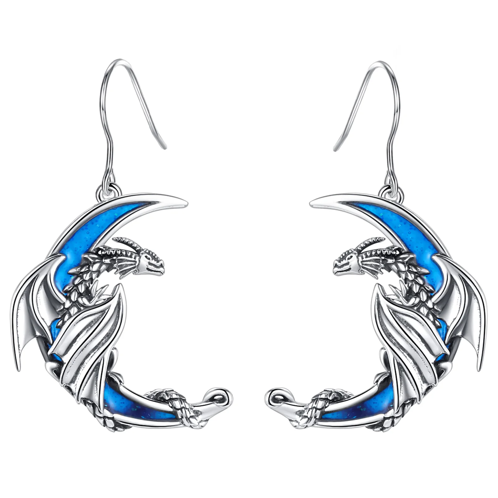 Eudora 925 Sterling Silber drachen mond Ohrring Für Frauen Feine Gothic Tier drachen Ohrring tropfen Weiblichen Charme Schmuck party Geschenk