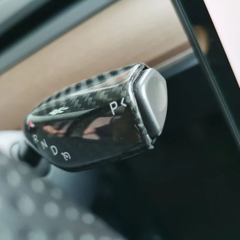 

For Tesla Model 3 Y Real Dry Carbon Fiber Steering Wheel Paddles Wiper Headlight Gear Paddles cover modification Accessories