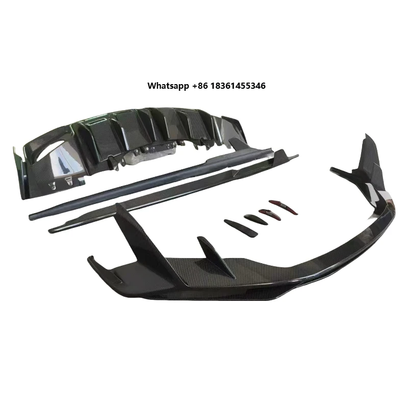 

Комплект карбонового обвеса для R8 2022-2024: передний бампер, сплиттер воздухозаборника, задний диффузор, боковые накладки-юбки