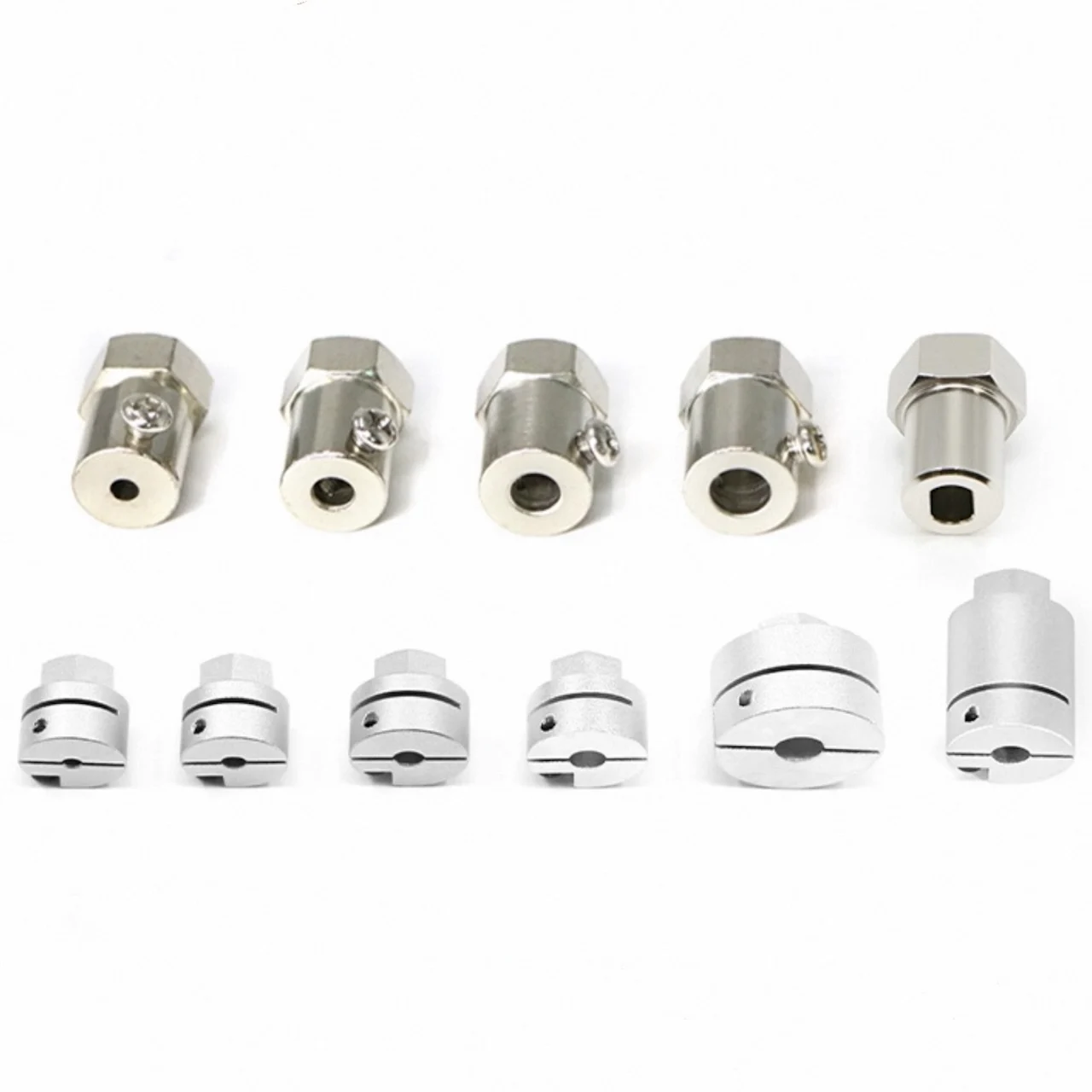High-Strength Aluminum Alloy Hexagonal Coupling Shaft 3-8mm Connector for Industrial Use 65mm 85mm Wheel DIY Metal parts