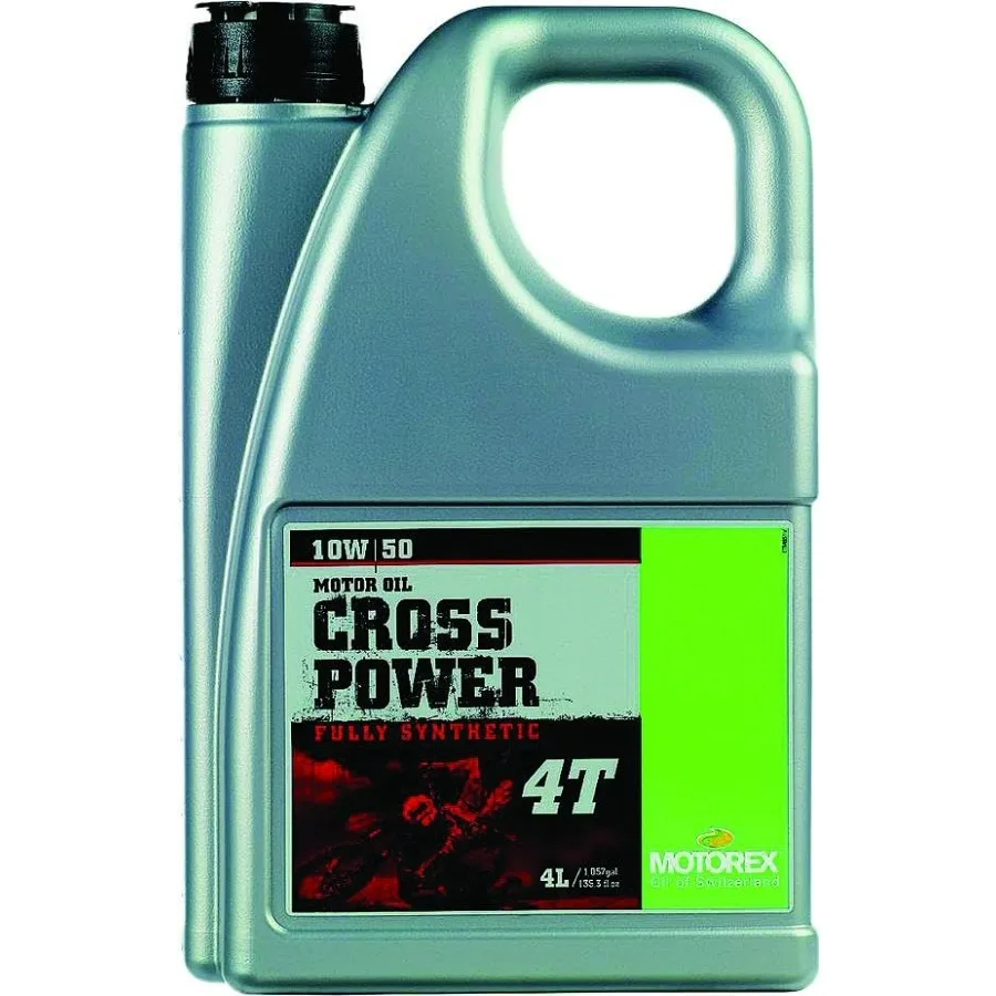 

Высокоэффективное синтетическое моторное масло Racing Cross Power 4T 10W50 для мотоциклов, 4 л, красное