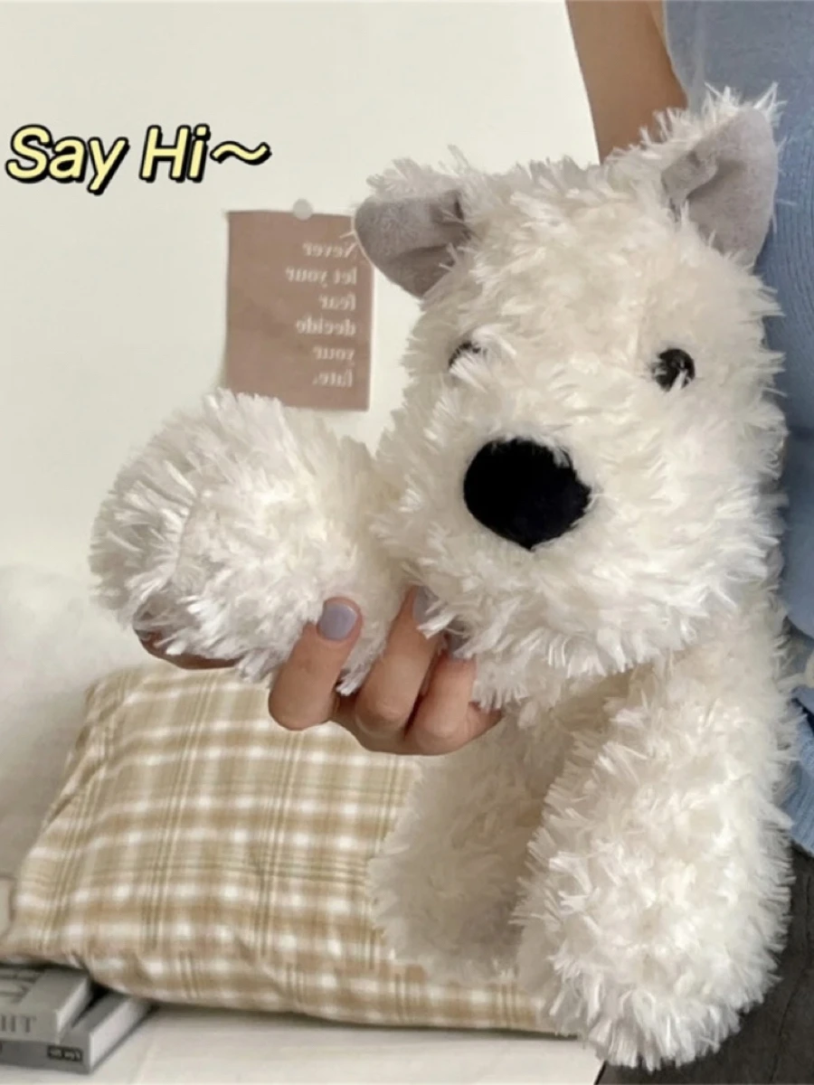Adorable juguete de peluche para perros, suave y tierno West Highland White Terrier, muñeco para dormir, regalo para niñas, A...