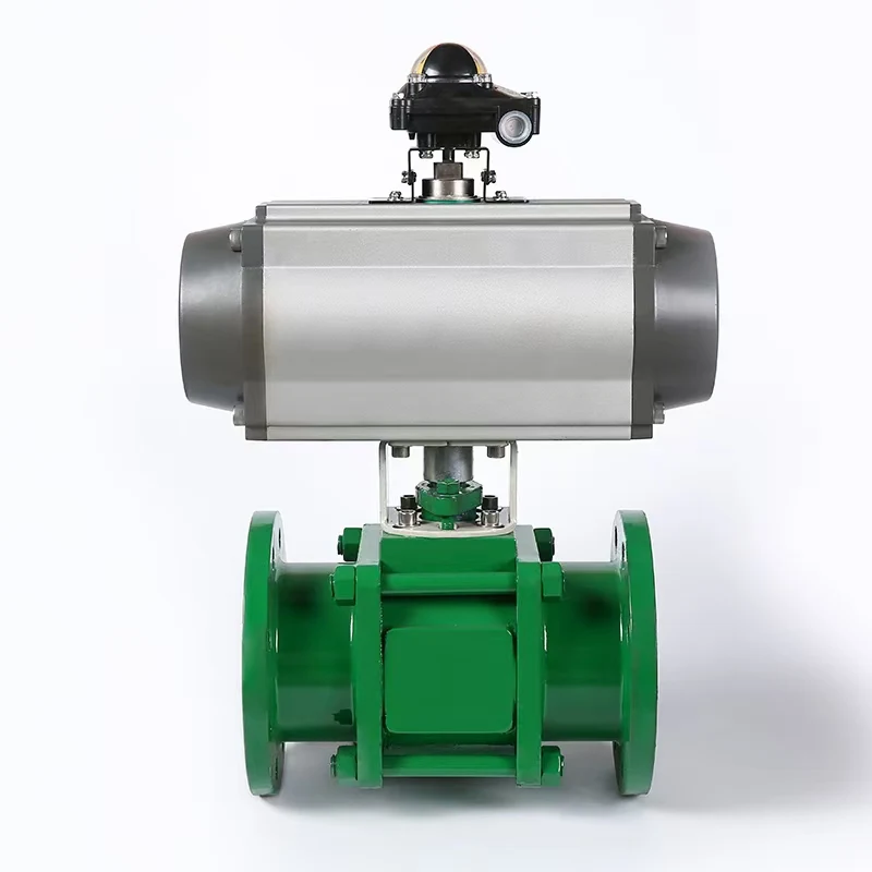 TaiLi Pneumatic Alumina Ceramic and Pneumatic Flange Control Ball Valve