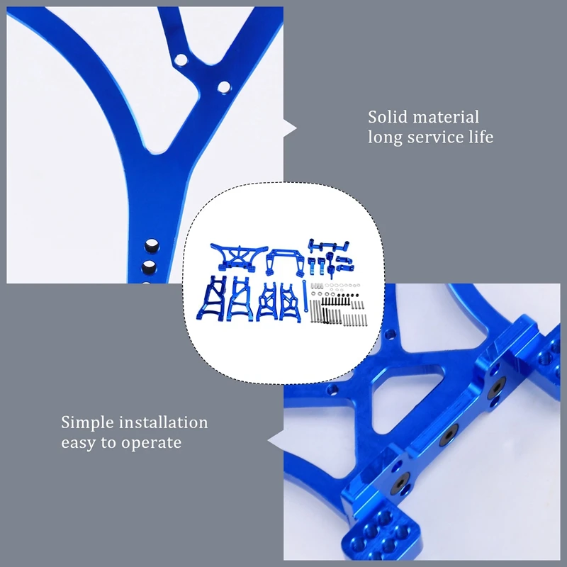 Upgrade Aluminium Chassisarm C Seat Achterste Stomp As Onderdelen Kit Voor 1/10 Traxxas 2wd Slash Rustler Stormloop Onderdelen