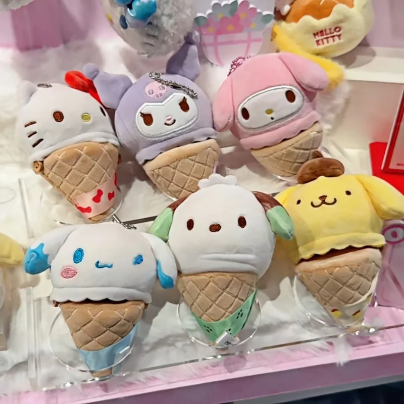 

Sanrio персонажи мороженого конус серии Squishy слепая коробка аниме плюшевый брелок игрушка для снятия стресса Kawaii Topdesk Декор подарок для девочки