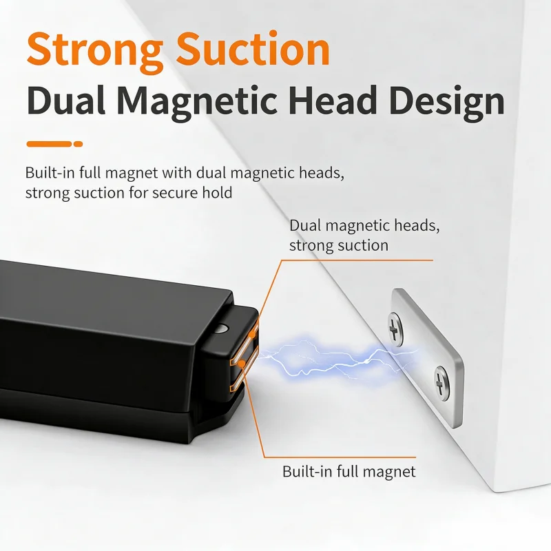 Heavy Duty Invisible Door Rebound Device, Magnetic Push Opener Touch Latch for Tile, Stone, Fire Access Hidden Door