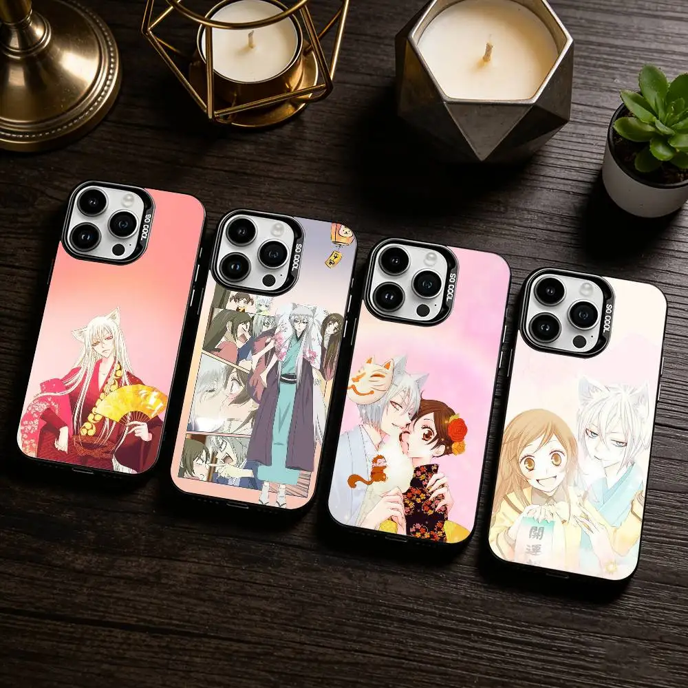

T-Tomoe K-Kamisama Anime Phone Case For iPhone 17,16,15,14,13,12,11 Plus,Pro Max,XS,Colored silver phone case