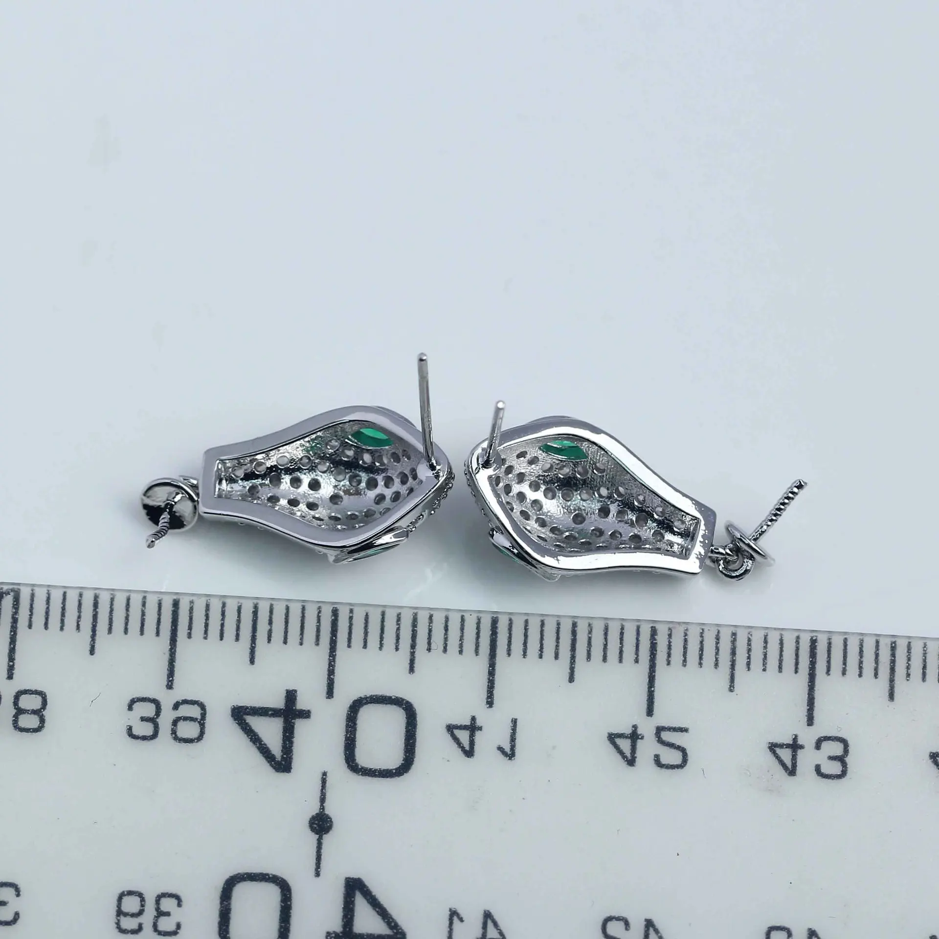 E116 Gold Plated Copper Serpentine S925 Sterling Silver Needle Pearl Stud Earrings Findings Jewelry Making DIY Jewelry Accessori