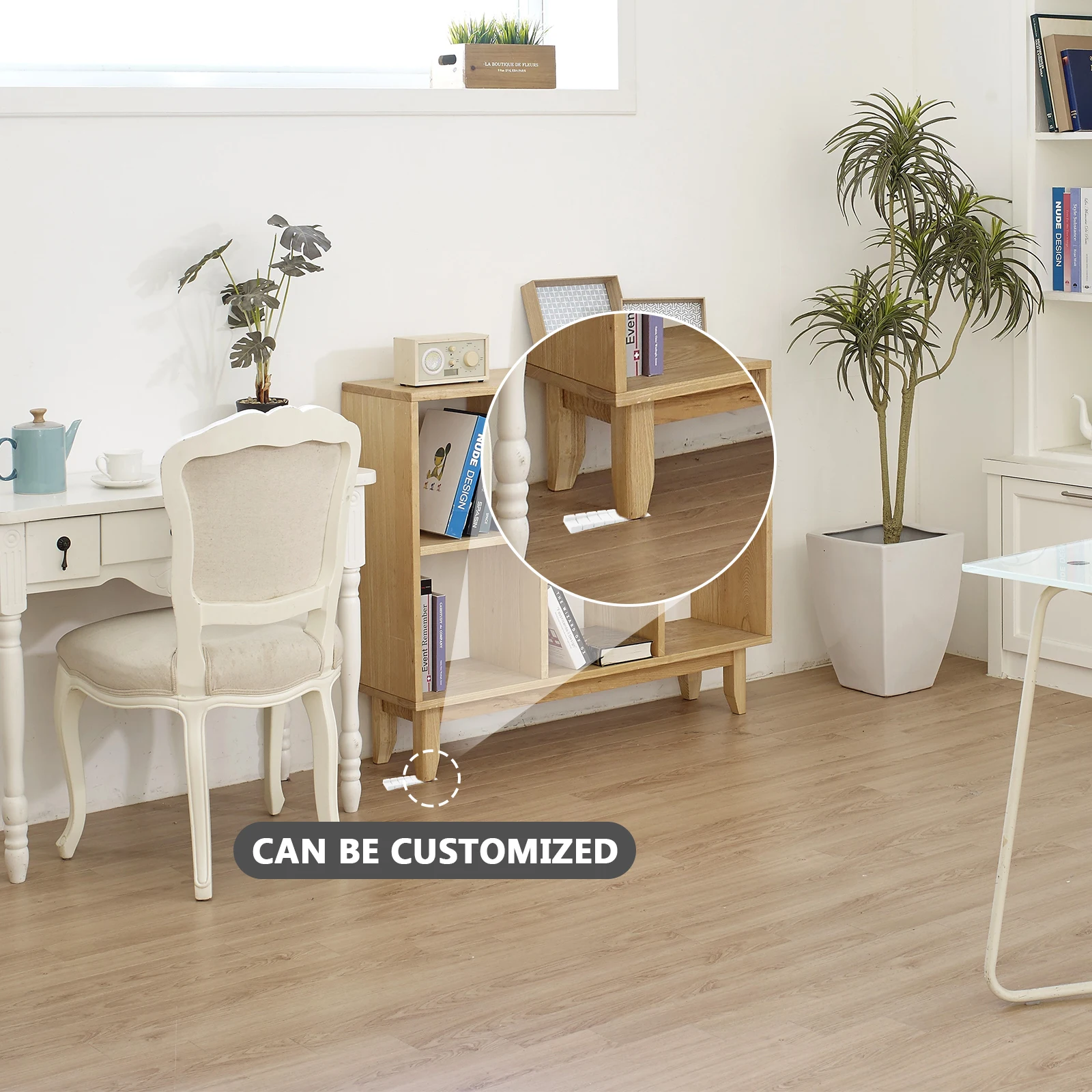 

Premium Furniture Leveling Shims White ABS Table Shims Grooved Bottom Slip Resistant Durable Improvement