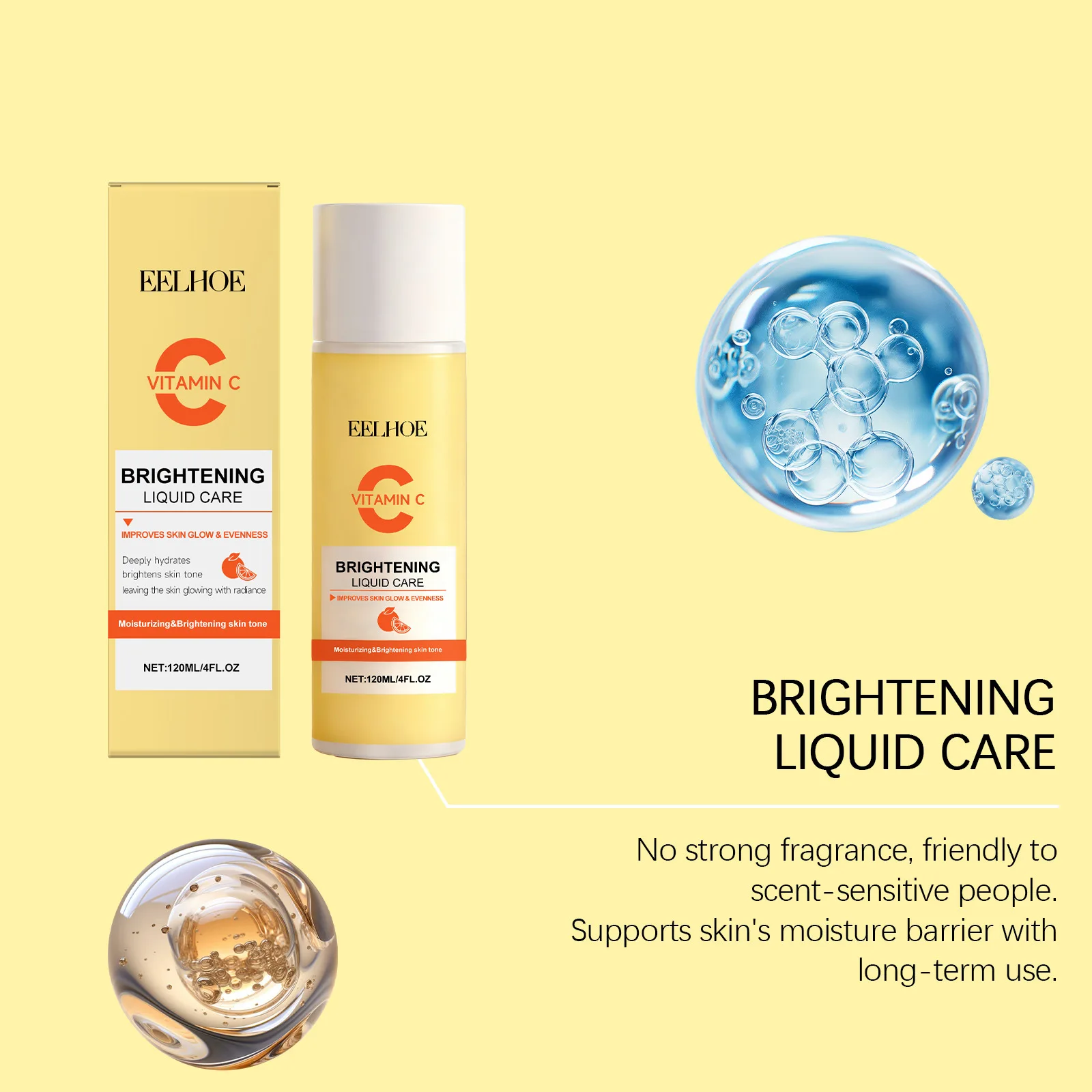 

EELHOE Vitamin C Facial Essence Deep Hydration Improve Dullness Reduce Fine Line Firm Skin Shrink Pore Facial Nourishing Essence