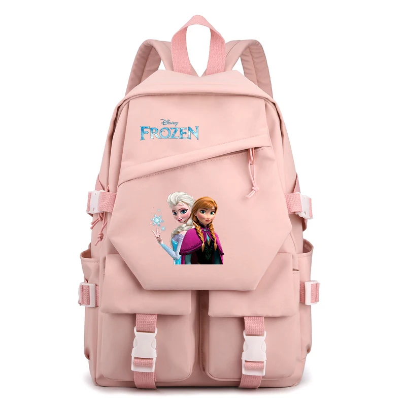 

Disney Frozen Elsa Anna Backpacks Kids Boys Girls School Bags Cartoon Gift Student College Bookbag Women Travel Large Capacity