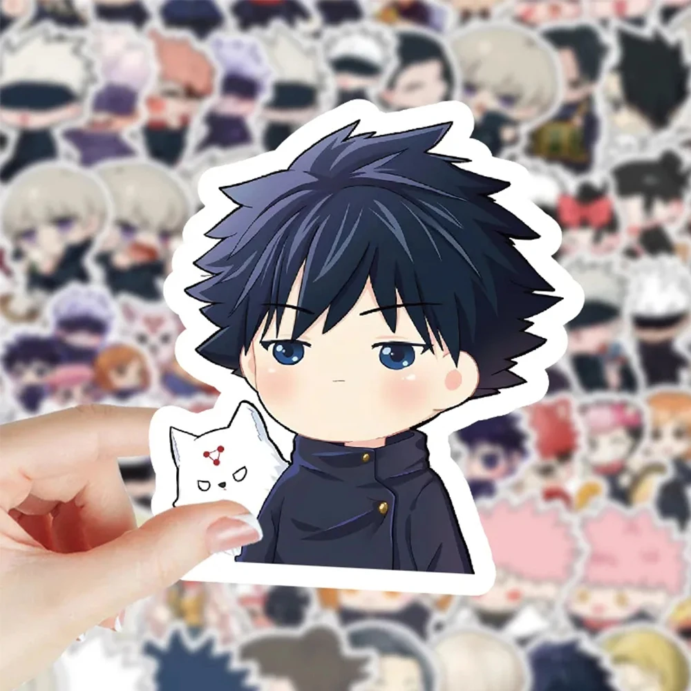10/30/60pcs Kawaii Anime Jujutsu Kaisen Stickers Decals DIY Suitcase Fridge Phone Car Cute Cartoon Graffiti Sticker Fun for Gift