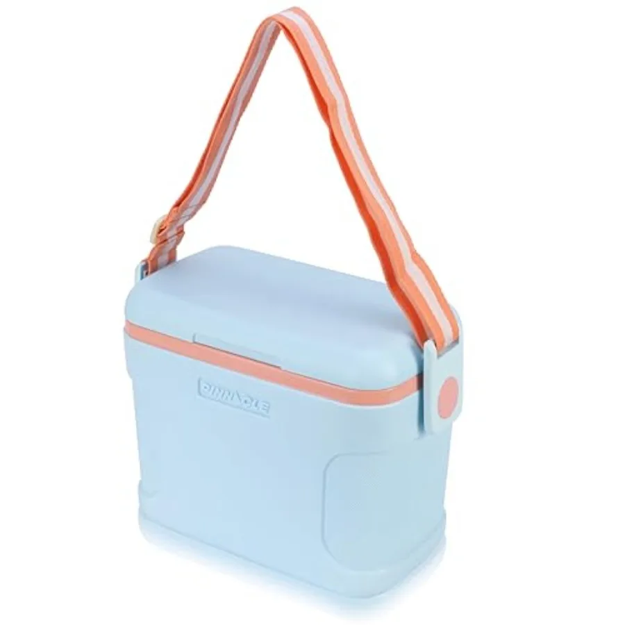 

8.5Qt Mini Cooler 14 x 7.6 x 10.6In Ice Box with Smart Divider, Locking Lid, Adjustable Shoulder Strap Insulated Picnic Basket