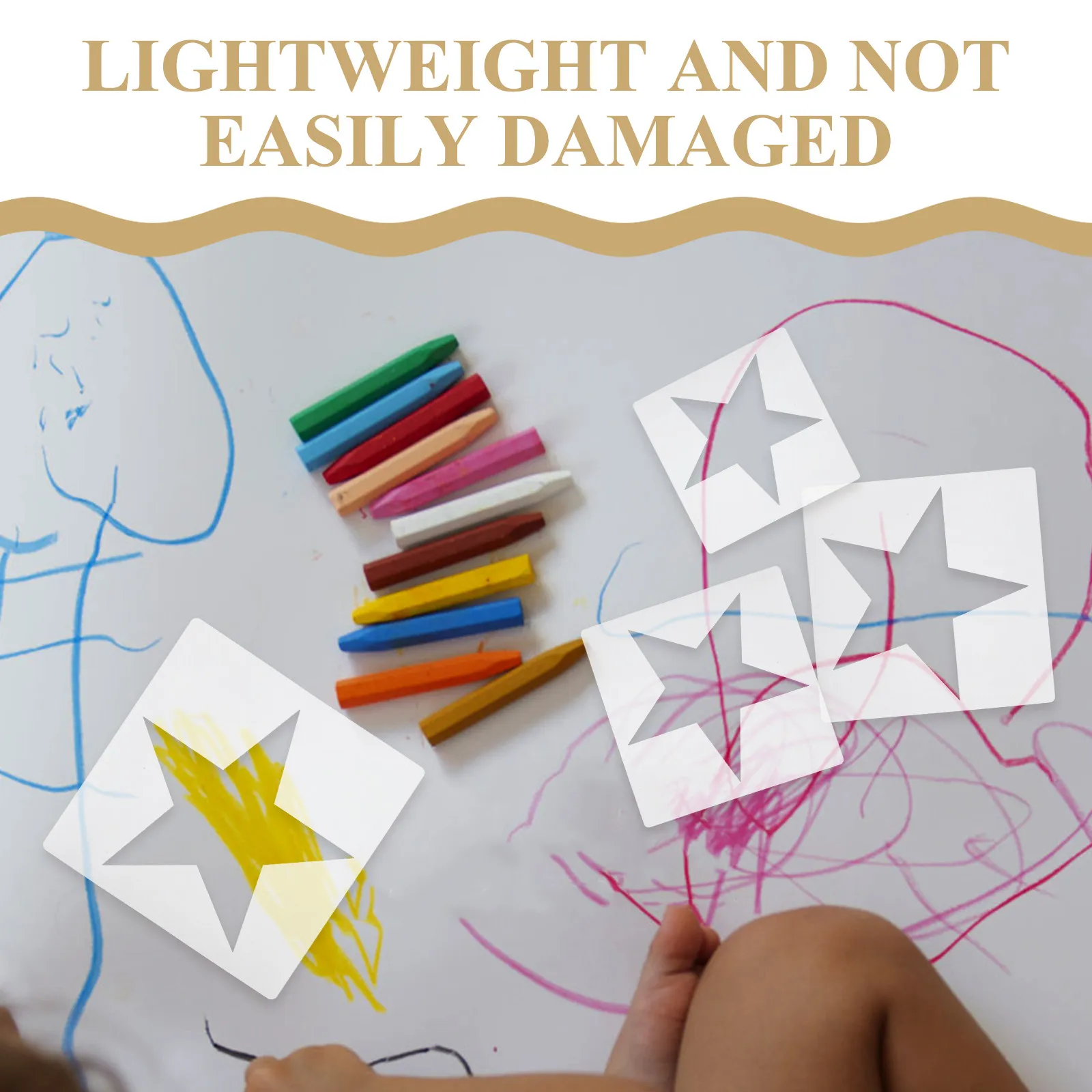 16Pcs Star Stencil Kit Versatile Reusable Plastic Spray Paint Stencils for Crafts Home Decoration DIY Presents Wall Art Painting
