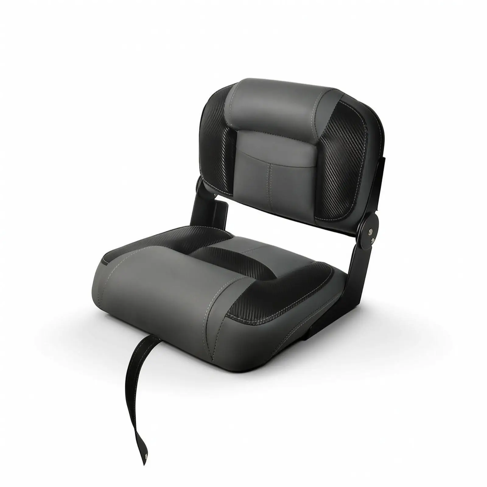 Boat Seat with Padded Backrest Water-Resistant Foldable Boat Seat Marine-Grade Seating for Boaters, Anglers, Fishing Boats,