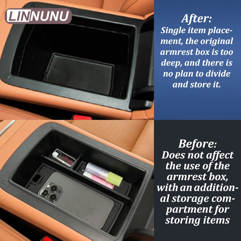 لينونو مناسب لـ 2024Leapmotor C10 إكسسوارات الفقرة السيارات التحكم المركزي مسند الذراع صندوق صندوق تخزين لوازم السيارات الداخلية مسند الذراع صندوق تخزين تنظيم لوازم السيارات وصندوق تخزين