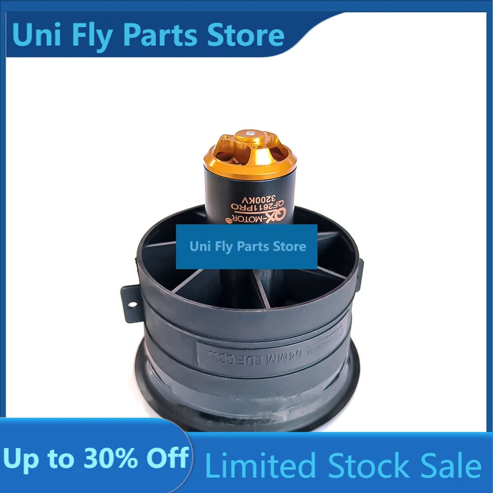 UniFlyQX-MOTOR QF2611PRO 64mm EDF Ducted Fan System - 4500KV 3-4S 5-Blade CW/CCW With 40A/60A ESC For RC Airplane Drone
