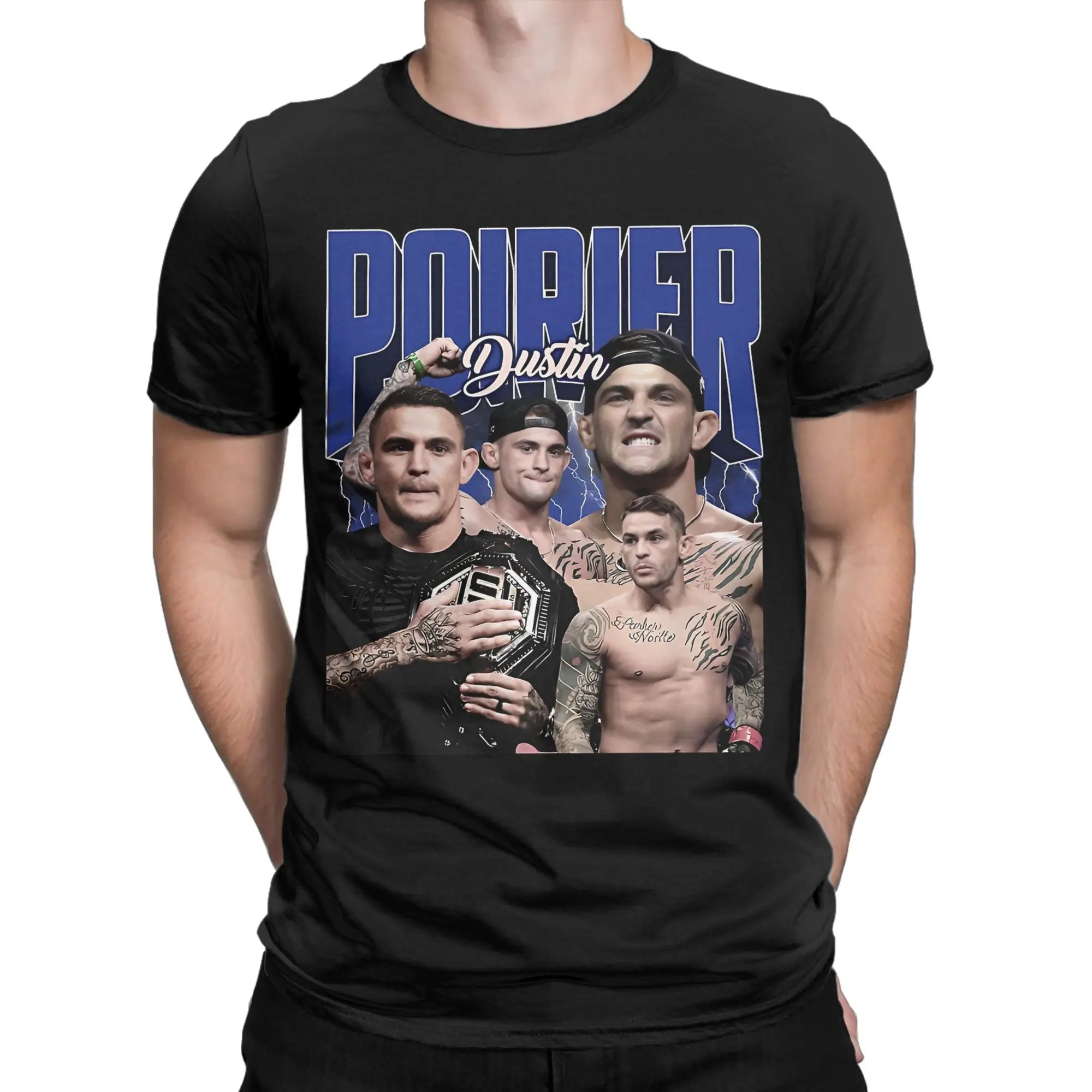 Dustin Poirier  Accessories Unisex T Shirt Pure Cotton Tee Graphic Print  T-shirt Clothing