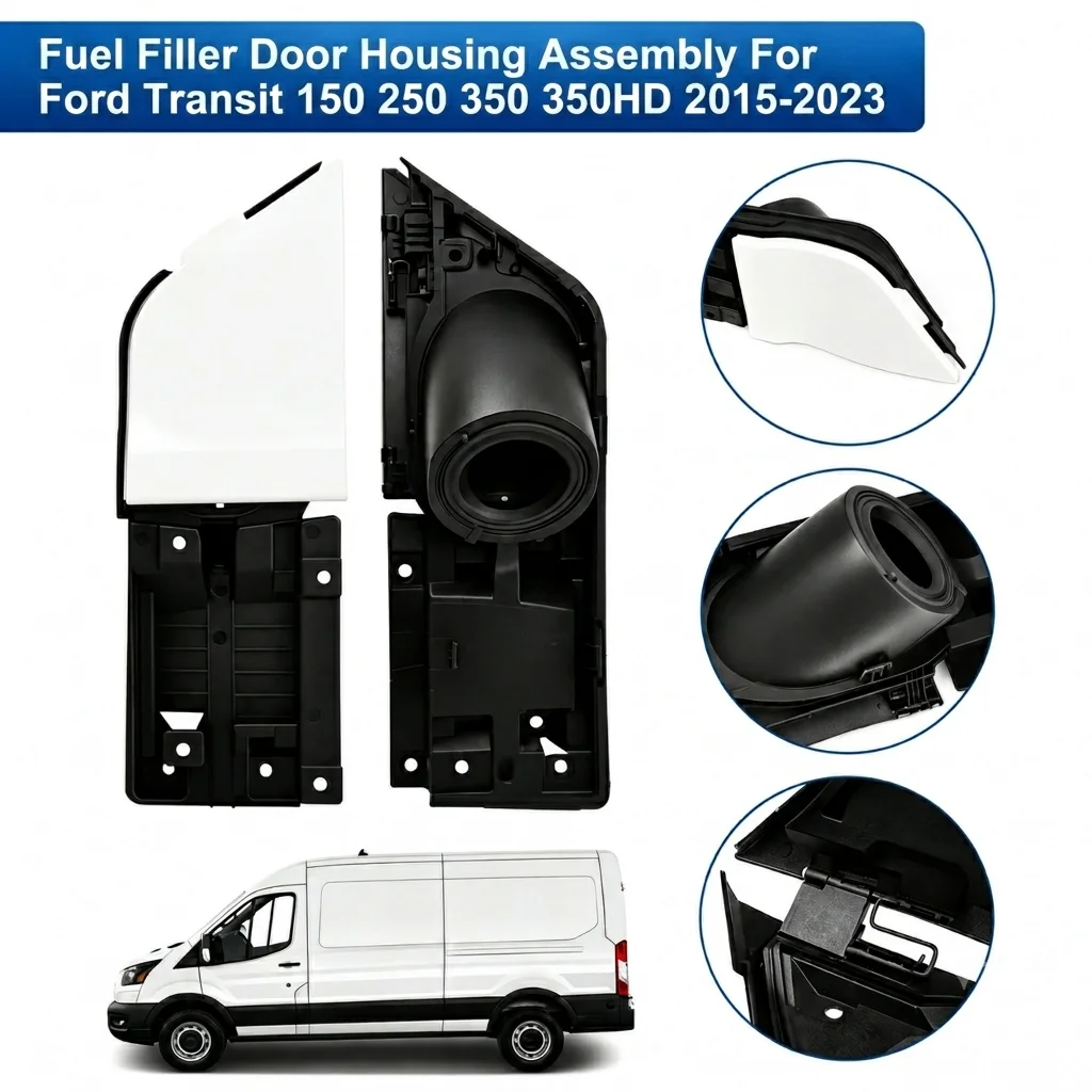 Petrol Fuel Filler Tank Housing Cover & Flap Cap for Ford Transit 150 250 350 350HD 2015-2023 CK4Z5427936A CK4Z61405A26B