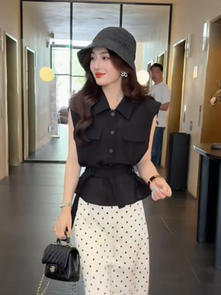 

Faionable Pure Color, повседневный многослойный жилет с одной пуговицей, топ для похудения, прямой крой, корейский Sle для поездок на работу