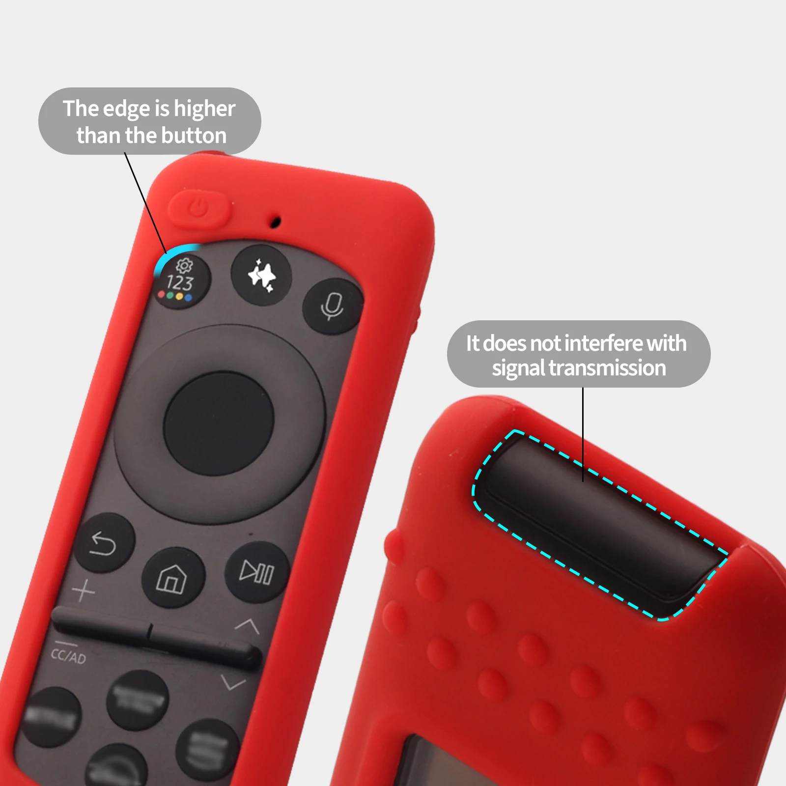 Silicone case with large opening window for Samsung TM2560E Remote Control Compatible with BN59-01432A BN59-01432J BN59-01455A