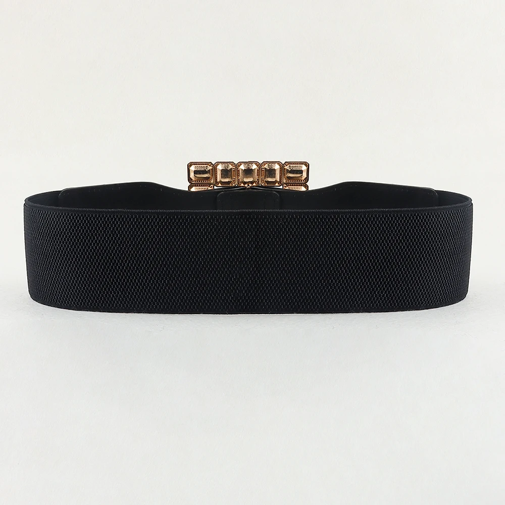Trend classic New Fashion Style Buckle Elastic Wide Belt Wide Cummerbund Strap Belt Waist Female Women Accessories