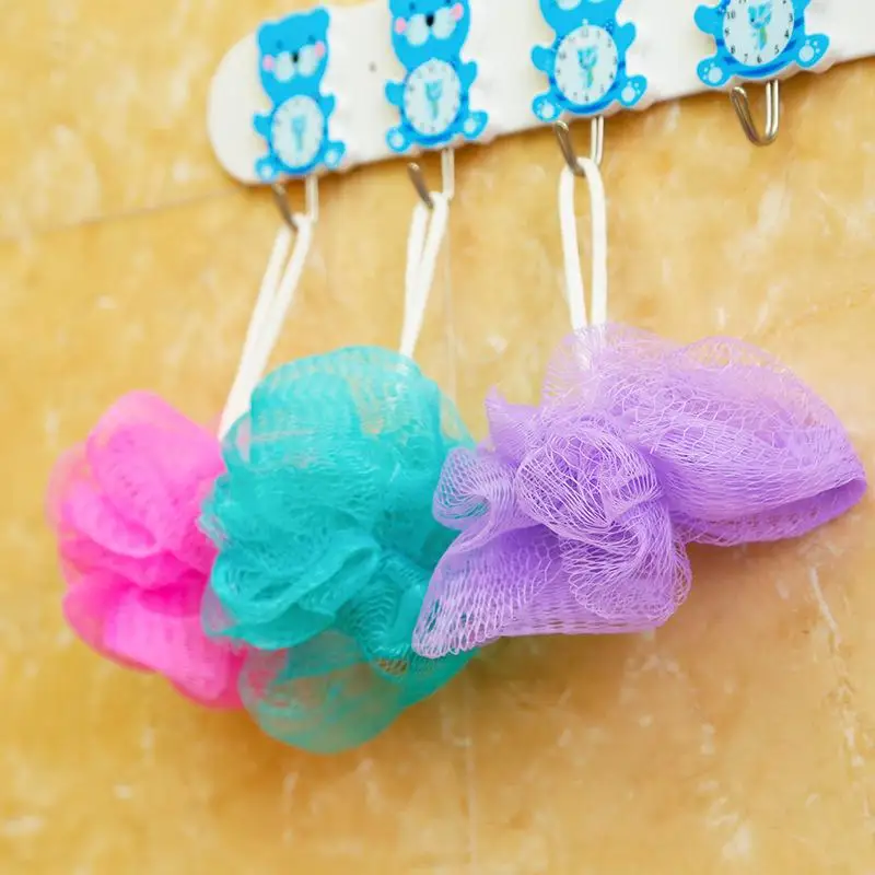 1 Pcs Flower Bath Ball Bath Tubs Towel Scrubber Mesh Bath Rub Cleaning (Color: Shower Body T6B1 Multicolor) Brush H8U8