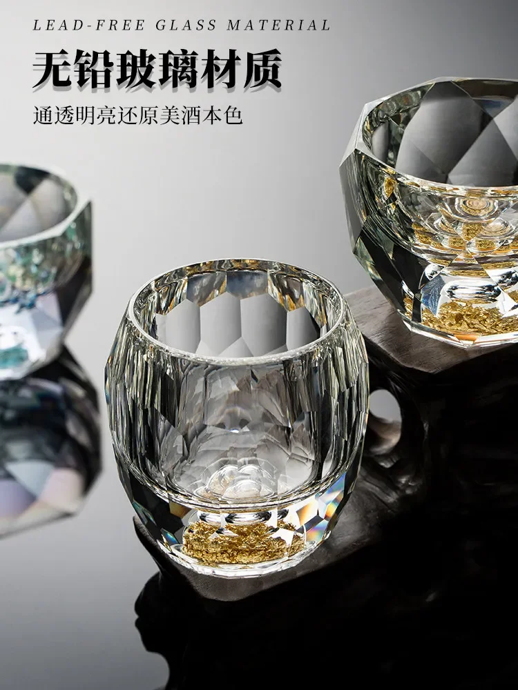 Gold foil tea cup, master cup, glass teacup, creative, star cup, household, turquoise