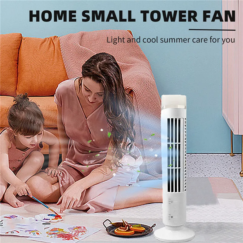 Оригинальный вертикальный портативный охлаждающий мини-вентилятор USB, бесшумный охлаждающий башенный вентилятор для дома и офиса
