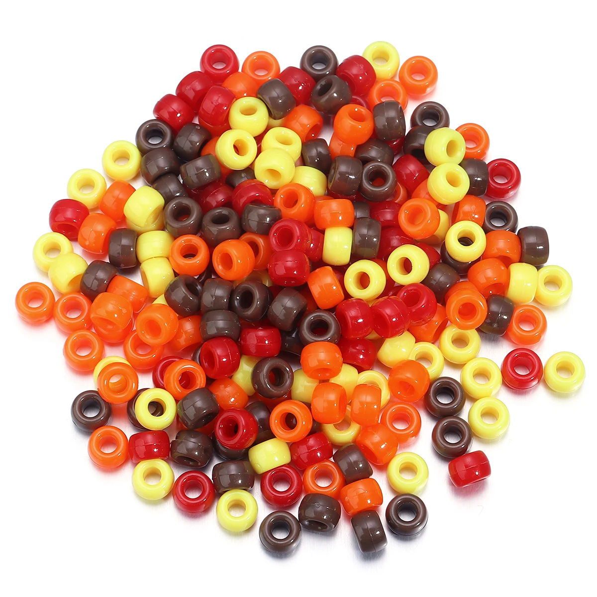 200 teile/los 9mm Mix Farbe Acryl Perlen 4mm Großes Loch Runde Lose Perlen Für Schmuck Machen DIY Halskette armband Handwerk Zubehör