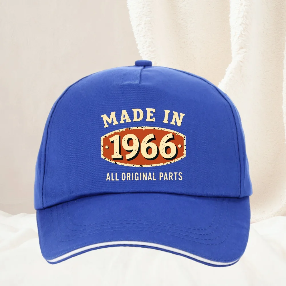 Made in 1966 All Original Parts Print Vintage hat for Men Women Summer Fashion Baseball Cap