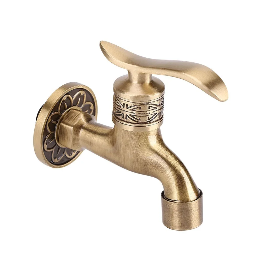 Luxury Brass Washing Machine Faucet G 1/2 Inch Connection Single Cold Water Water Tap Wall Mount Faucet Tap Garden