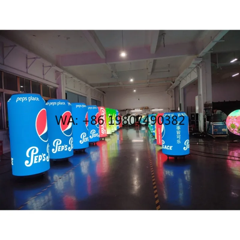 Pantalla LED con Forma de Lata de Refresco Personalizada a Todo Color, Pantalla de Video Publicitaria Comercial de Alta Definición