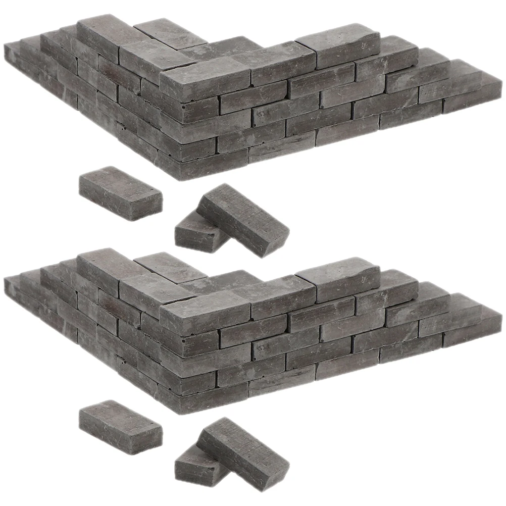 

100pcs Miniature Bricks Sand Table Architecture DIY Handmade Toy 1 35 Scale Red Clay Blocks Micro Landscape Dollhouse