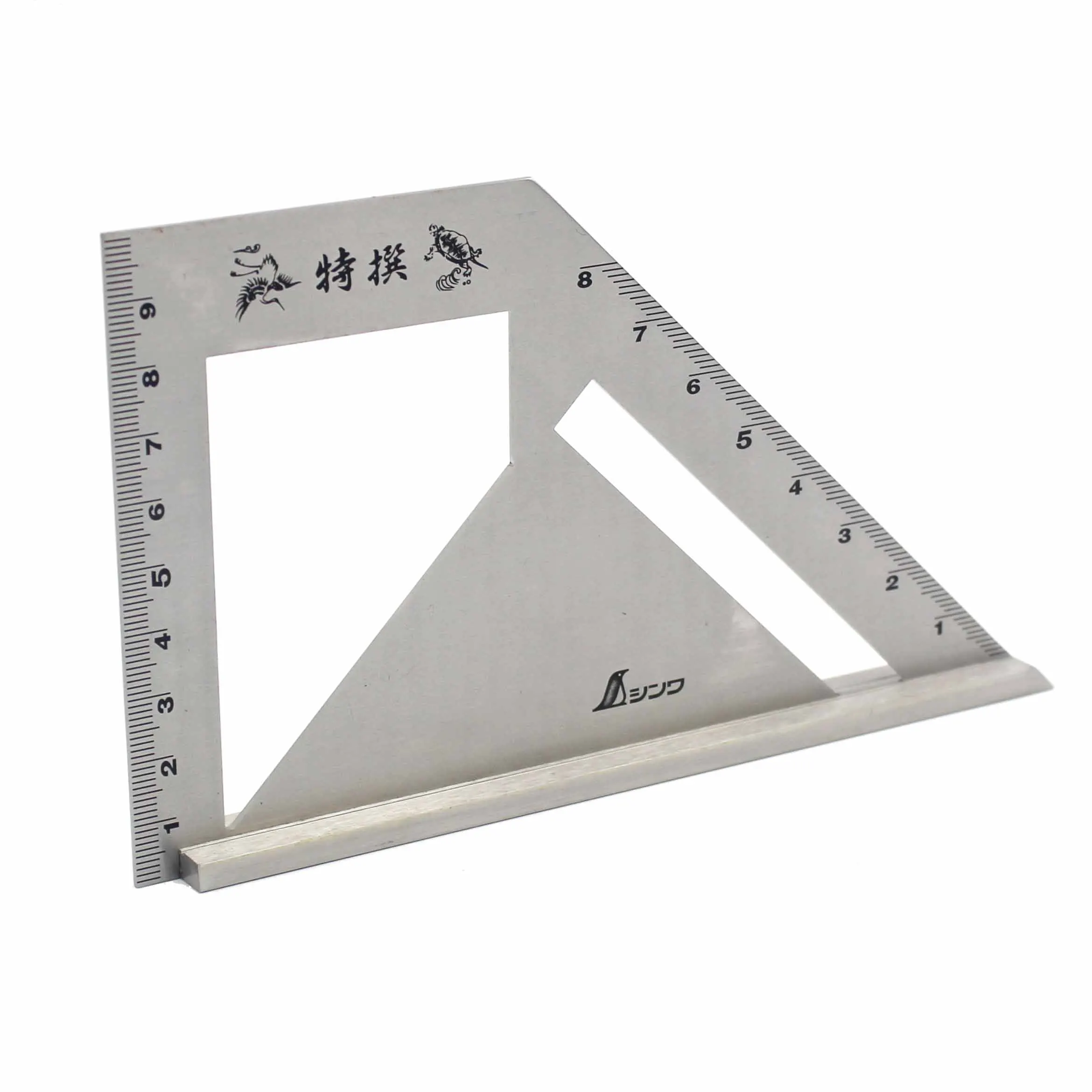 SHINWA Factory With 45 Degrees 90 Degrees  And 15cm Back With The Same Scale Stainless Steel Square High Precision 62006