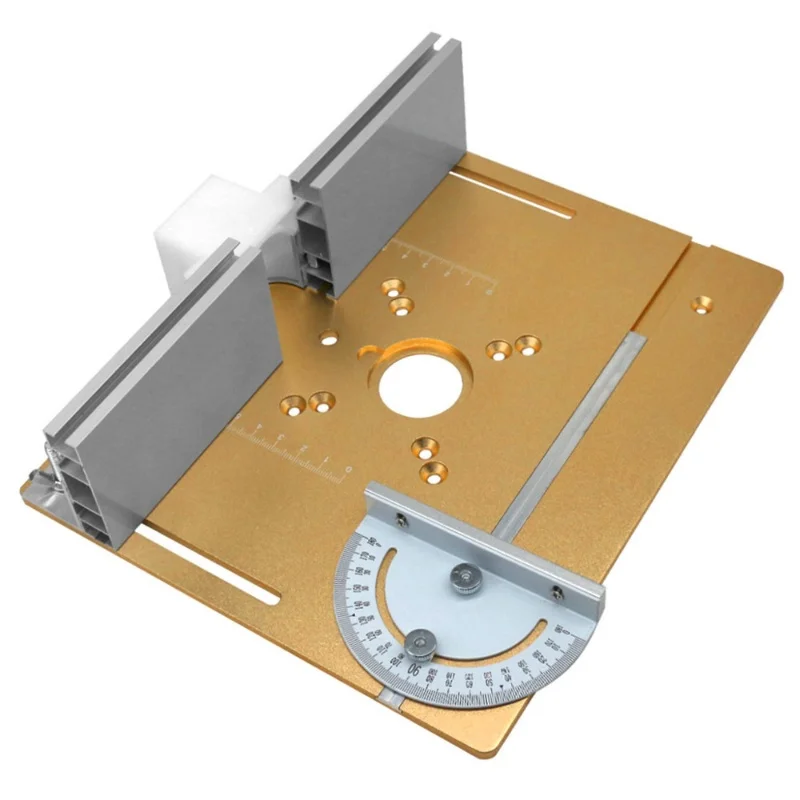 Router Table Insert Plate Aluminum Alloy Wood Milling Flip Board Trimming Machine Engraving Auxiliary Tool Woodworking Benches