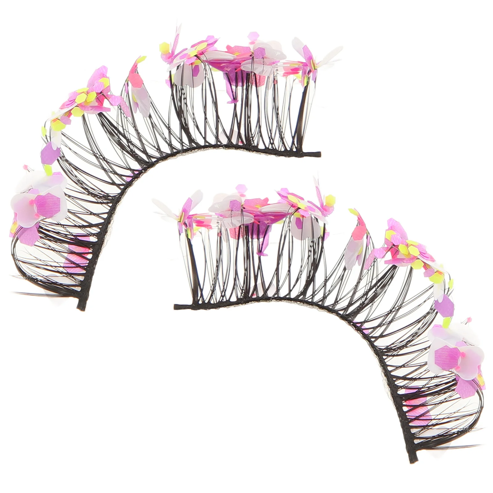 

1Pair Safe Comfortable False Eyelashes Colored Lash Extensions Adjustable Durable Glamorous Makeup Eyelashes Lash Extension