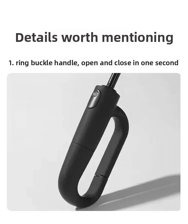 Extra Large Reinforced Wind-resistant Rain-resistant Dual-purpose UV-resistant Fully Automatic Ring-buckle Umbrella